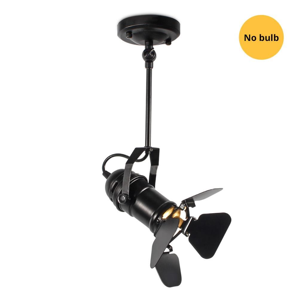 LED Retro Track Light Hotel Restaurant Bar Four-Page Blackout Spotlight Iron Industrial Style Loft Hallway Studio Ceiling Light