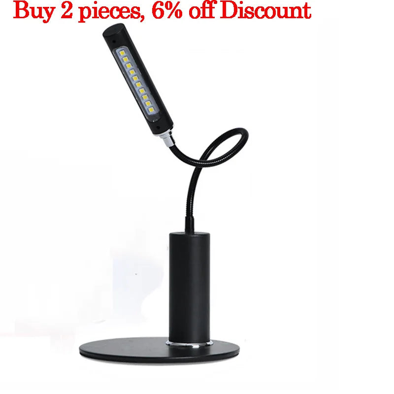 Desk Lamp Led Light USB DC 10Led Black Modern Night Lights Bedside Table Lamps For Student Reading Book Office Working Lighting
