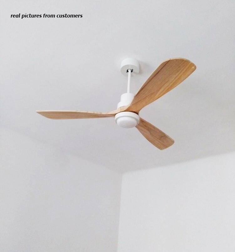 Retro Ceiling Fan Light LED Fan Chandelier Wooden LED Flush Mount Ceiling Light Fixtures Simple Ceiling Fan 42/52 inch