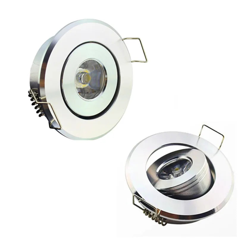 Mini LED spot lights dimmable 3W DC12V recessed ceiling lamp 220V 40-45mm jewelry lighting downlight for cabinet showcase light