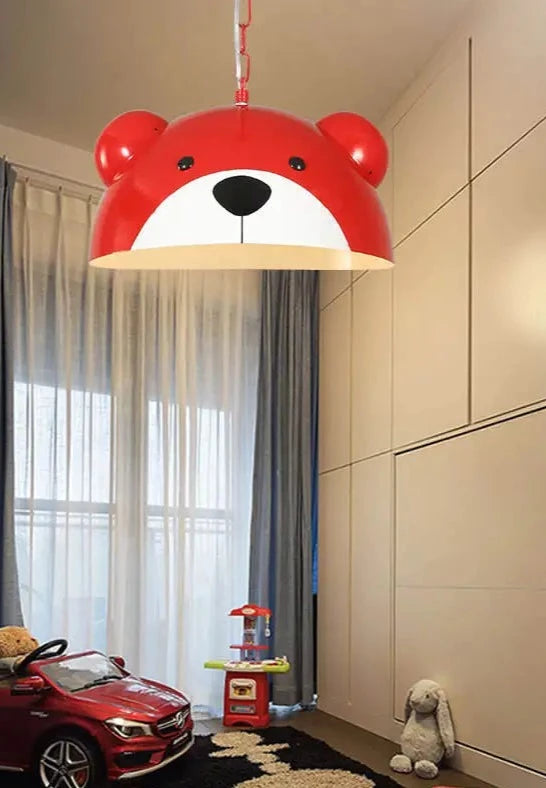 American children bedroom panda pendant lights kids cartoon nursery study hanging lamp creative home deco kitchen led luminaire