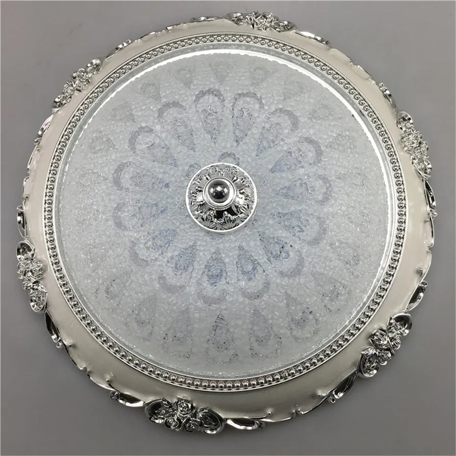 European Modern Glass LED Ceiling Light 15W/24W 110V/220V Gold/Silver Ceiling Lamp For Aisle Porch Apartment Study Home Decor