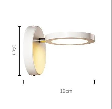 Mini Fashion LED Wall Lights For Home Iron Modern Wall Lamps Circular Wand lamp Home Lighting Fixtures Bedroom Stair Light