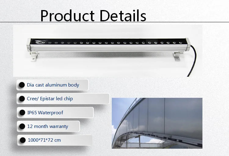 12W/18W/24W/36W LED Flood Lamp Landscape Light Outdoor lights linear lamp floodlight wallwasher IP65 AC85-265V
