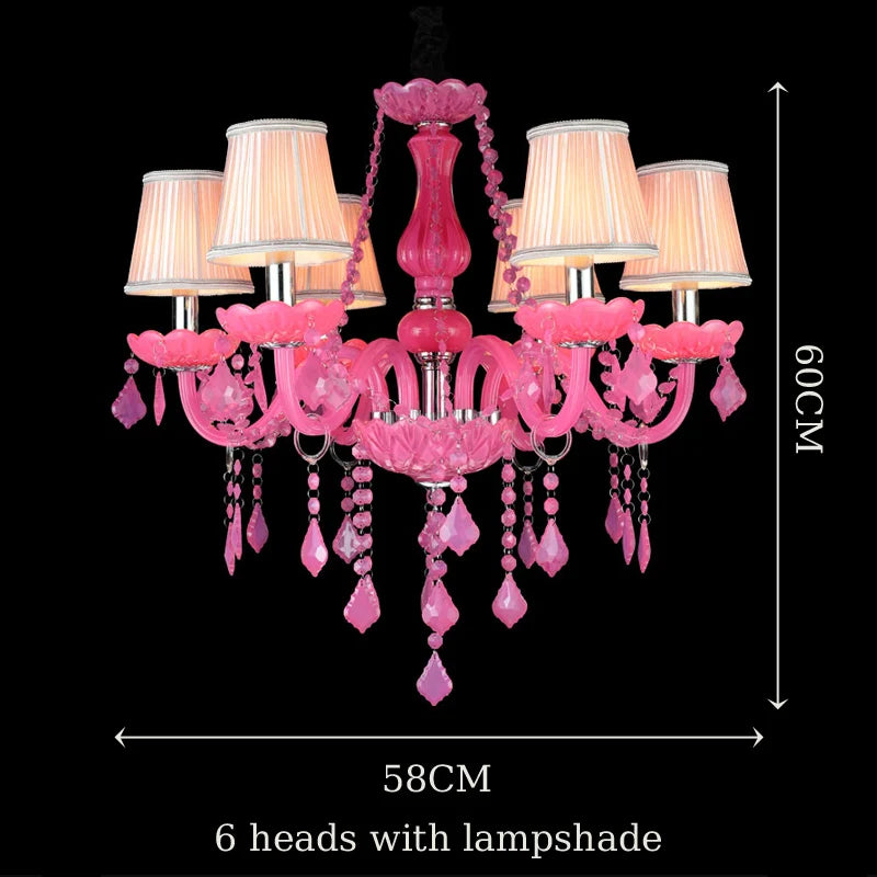 Luxury Green Crystal Chandelier - Vintage E14 Candle Pendant Light