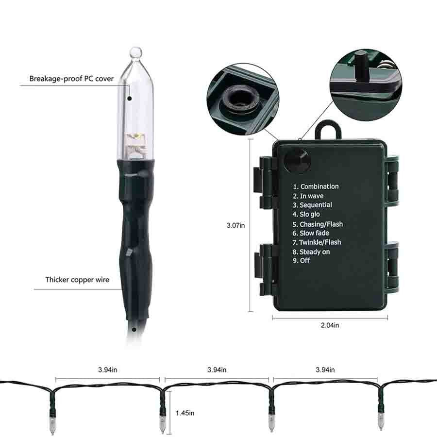 LED Mini Christmas String Light Outdoor Battery Operated Party Fairy Garland 5m 10m Waterproof Garden Tree Holiday Lighting