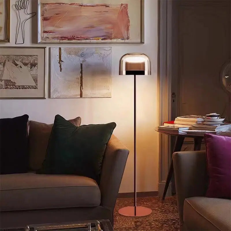 Post-modern Rose Gold Designer Floor lamp Studio Living room restaurant Kitchen table lamp Art Decors Bed Side Standing lamp