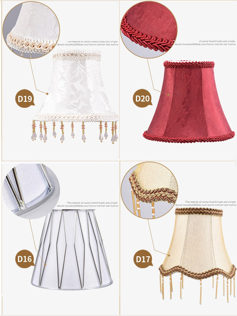 High Quality Chandelier Lampshade And Wall Lamp shade Manufacturer Lighting Accessories, Clip on