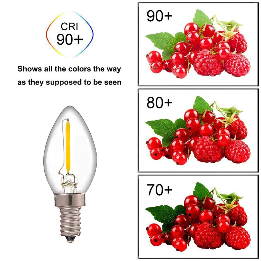 Vintage LED Filament Bulbs C7 C35 T20 G40 - 4W 6W Dimmable E14 E12 Decorative Ampoule