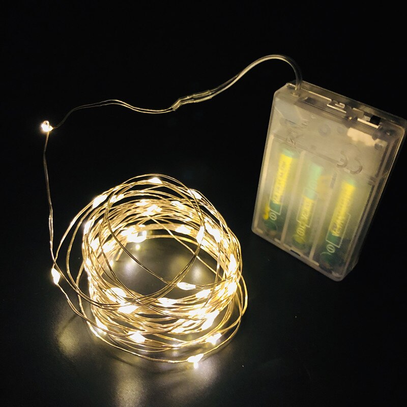 Mini Battery Powered Led String Lights Copper Wire Fairy Lights for Bedroom Christmas Parties Wedding Centerpiece Decoration