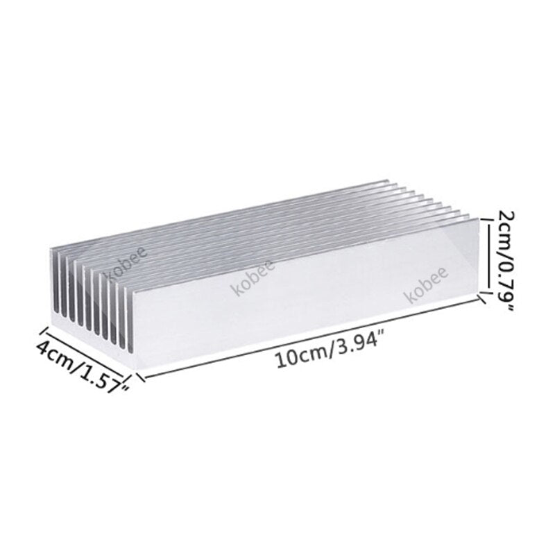 Hot Aluminum Alloy Heatsink Cooling Pad For High Power LED IC Chip Cooler Radiator Heat Sink for LED COB Light 100x40x20mm