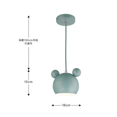 Nordic Style E27 Macaron Cartoon Pendant Lamp Simple Iron Child Room Chandelier For Kitchen Living Room Hotel Indoor Lighting