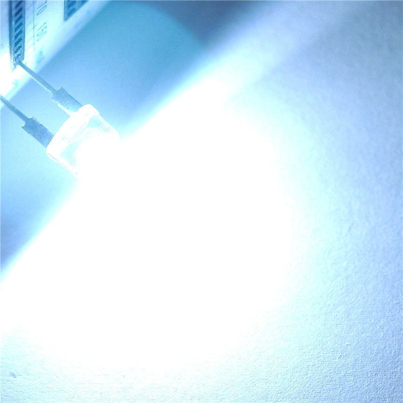LED 8mm Straw Hat 20PCS 100PCS Lamp Bead are White Cold Light 0.5W 0.75W Big chips F8MM Hight Power Hat Light-emitting Diode