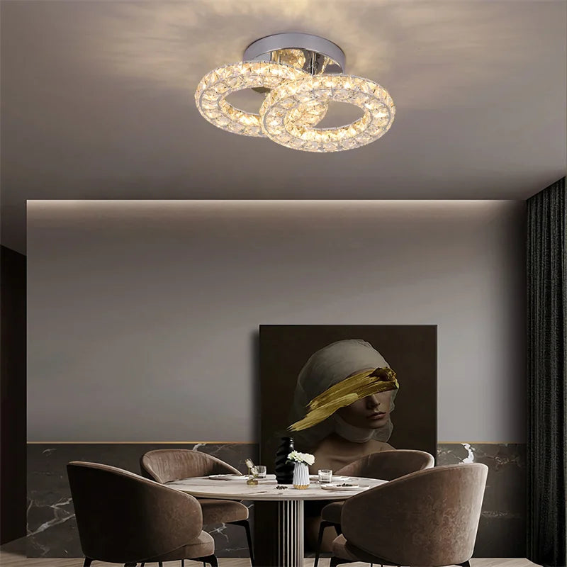 K9 Crystal Led Ceiling Light Living Room Decoration Modern Chandelier Indoor Lighting Fixtures Bedroom Home Decor Ceiling Lamps