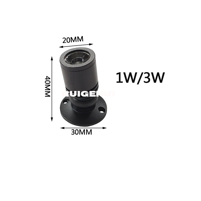 1W 3W Led Recessed Cabinet Mini Spot Light 110V 220v Downlight 12v DC Jewelry Show Include Led Driver 4000K Ceiling Light Lamp