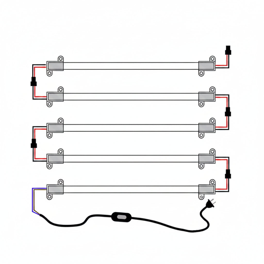 5pcs LED Tube Bar Light AC 220V - High Brightness 20cm-60cm Energy Saving