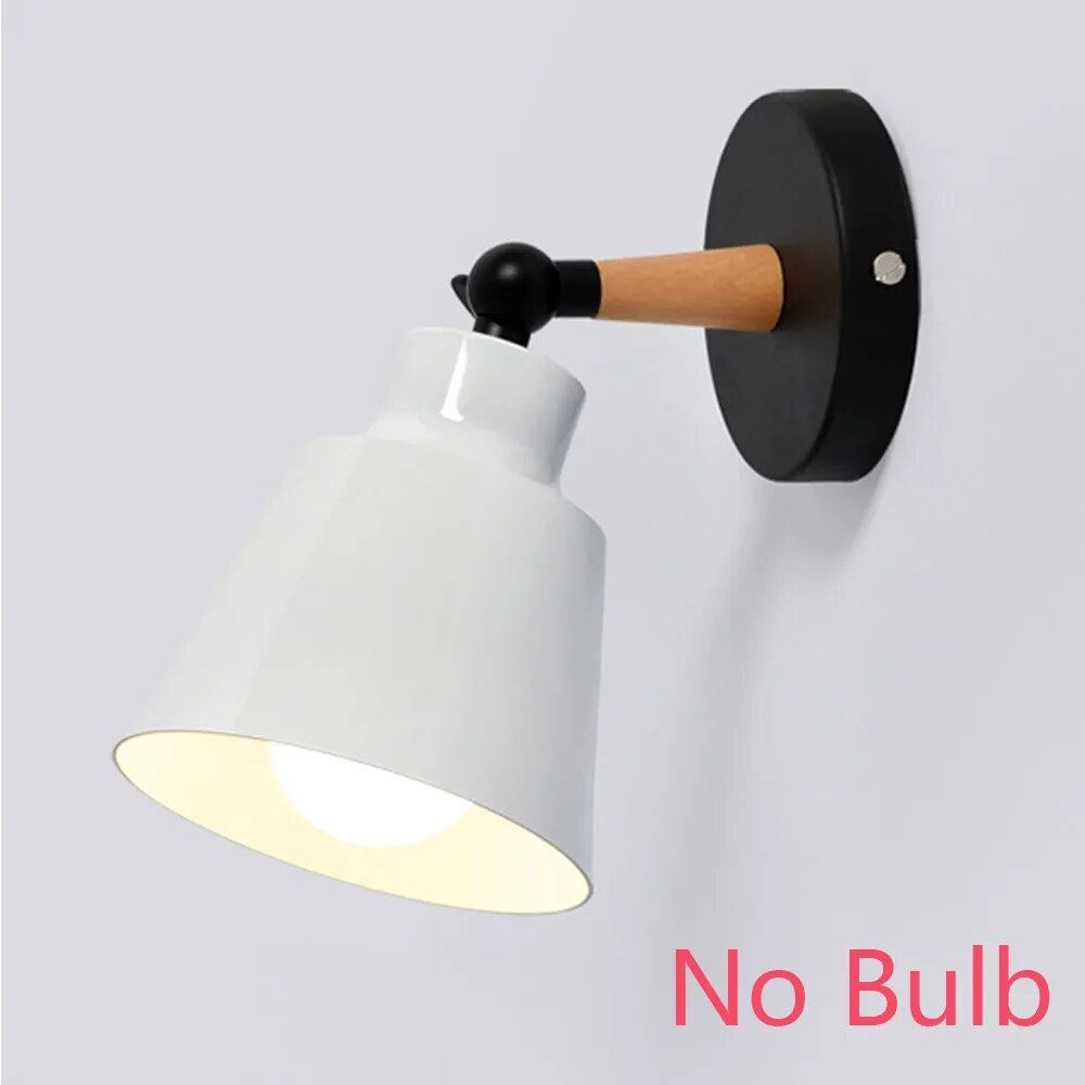 ASCELINA Hot Nordic Style Indoor Lighting LED Wall Lamp Modern Wooden Bedroom Bracket Light Household Living Room Bathroom Lamp