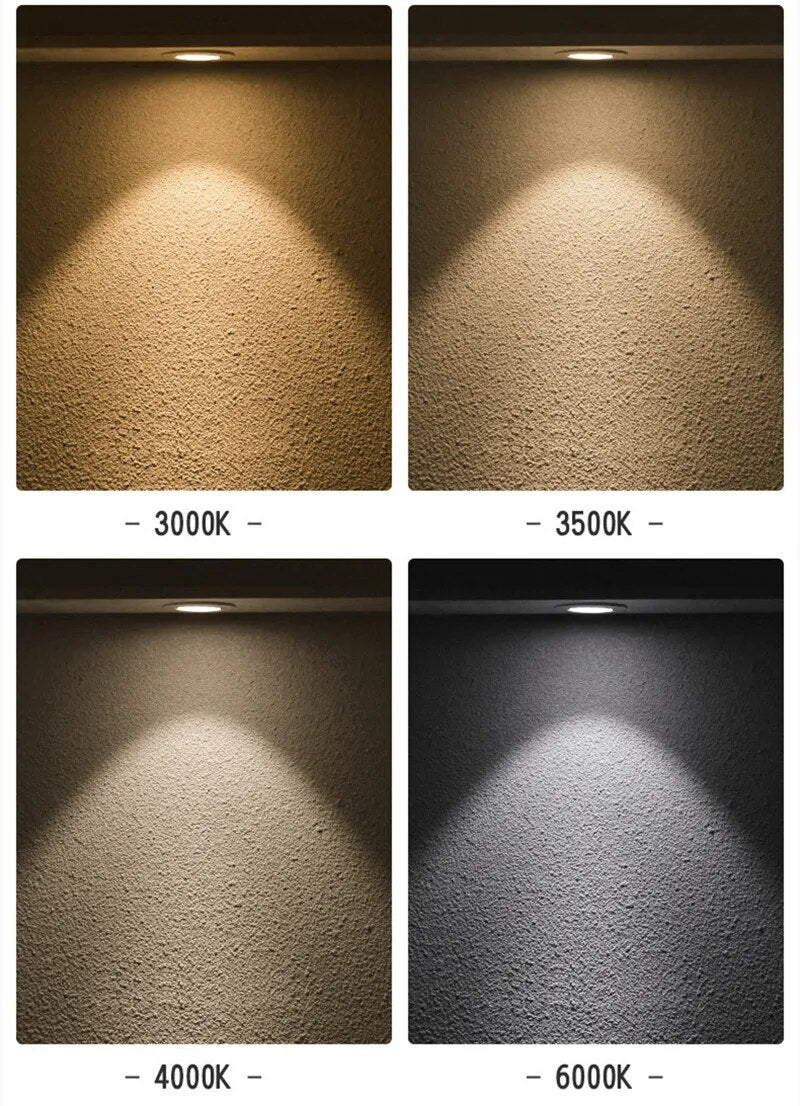 Mini LED Downlight COB 7W 5W 3W Dimmable 110V 220V Recessed Spotlight 24° White and Black Ceiling Lamp For Wine Cabinet Light