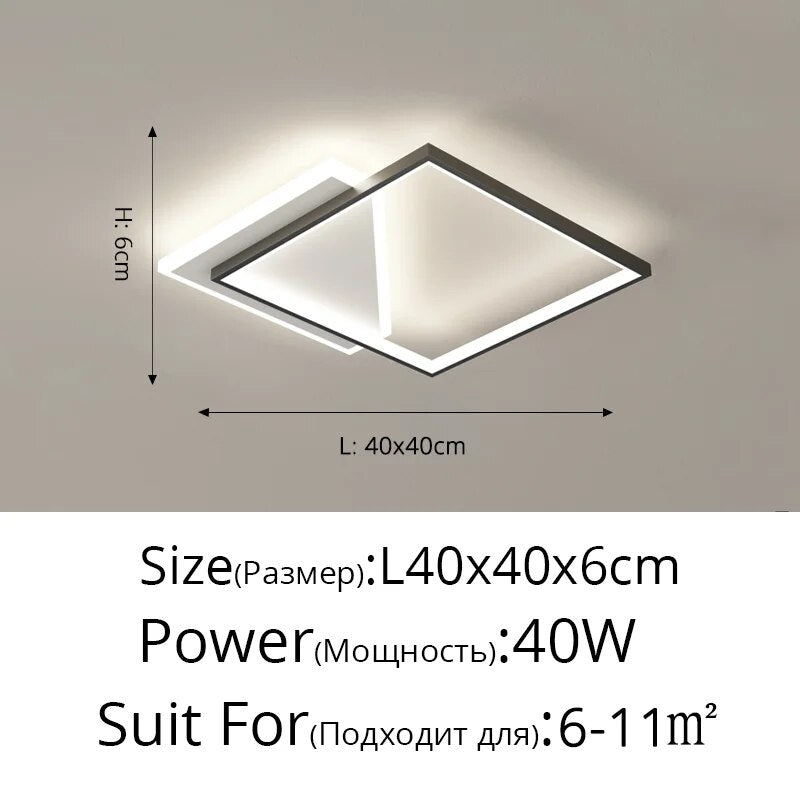 Modern LED Ceiling Lights For Bedroom Study Living Room Indoor Round Lighting Lamps Decoration Luminaria Lustres Lamparas Avize
