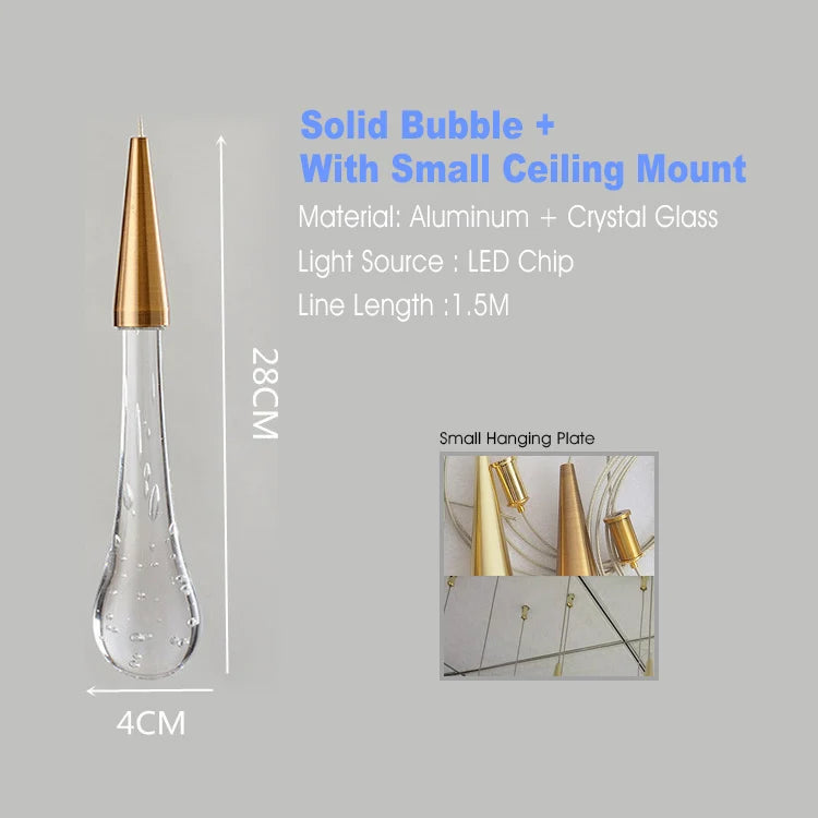 Modern LED Pendant Lights Living Room Villa Indoor Crystal Lamp Ceiling Chandelier Home Decor Lighting