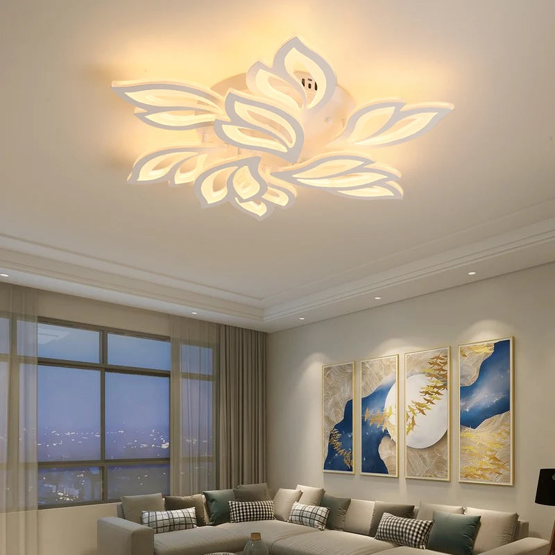 Modern Led Ceiling Lights For Living Room Bedroom Led Ceiling Lamps Black/White Acrylic Kitchen Hanging Light Fixtures