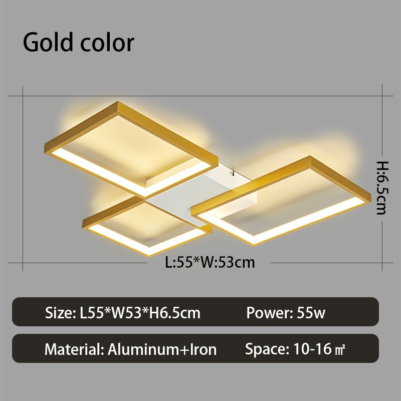 NEO Gleam Modern Led ceiling lighst Lamp for living room bedroom study room Gold/Black Color Ceiling Lamp