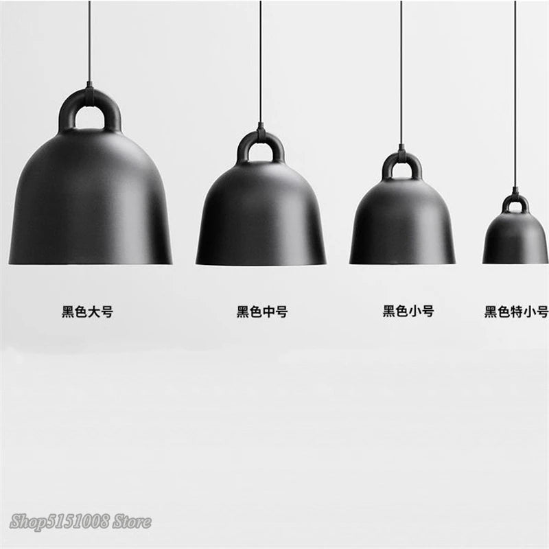 Denmark Bell Shape Pendant Light Modern dining room Hanging lamp Resin Fixtures Living Room Loft Industrial Home Decor's Luminaire