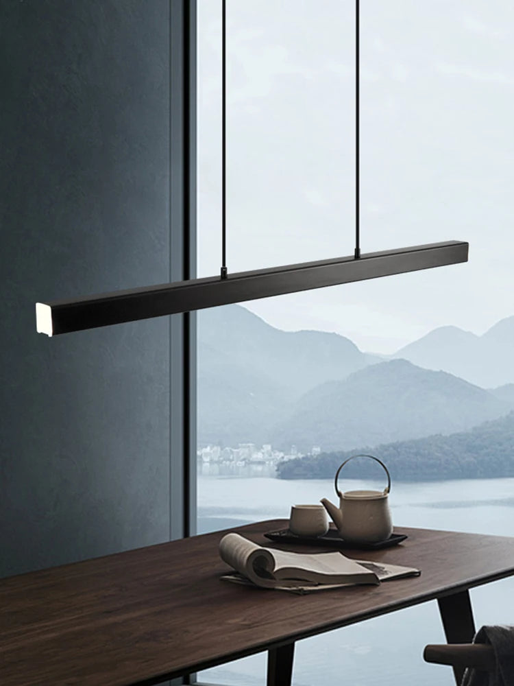 Modern Minimalist Coffee / Black LED Bar Chandelier Restaurant Hanging Lamp Office Lighting Nordic Living Room Bar Lights