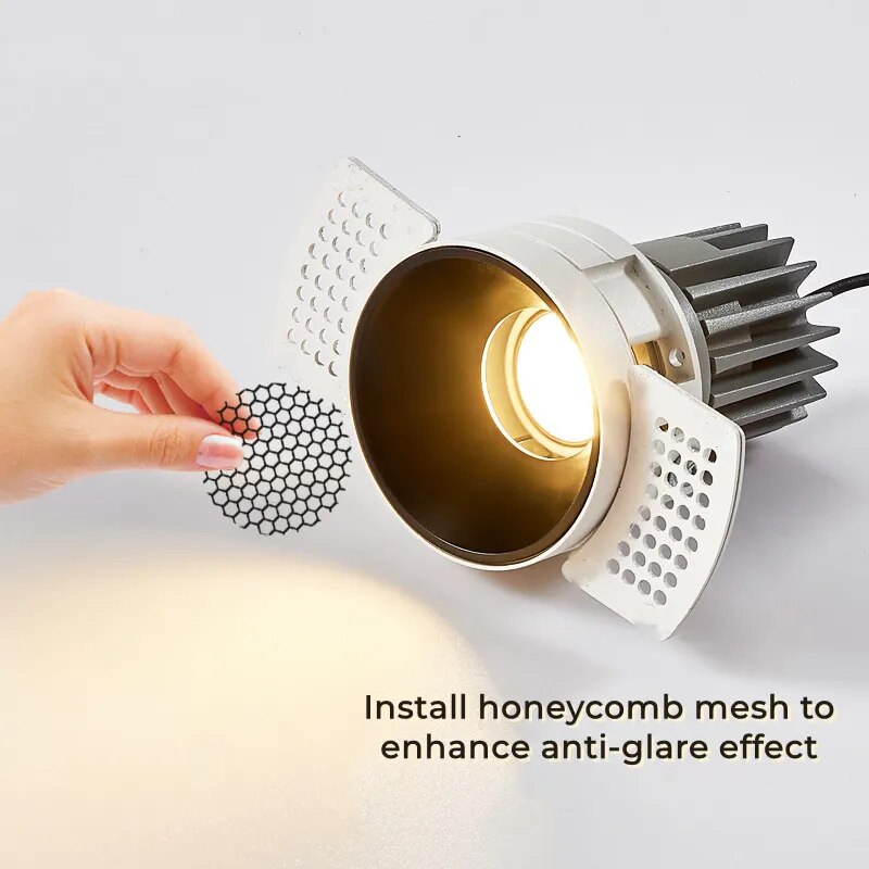 Frameless Recessed LED Ceiling Downlight Adjustable Mount Frame Socket GU10/MR16/MR11 Bulb Holder Spot Lighting Fitting Fixture