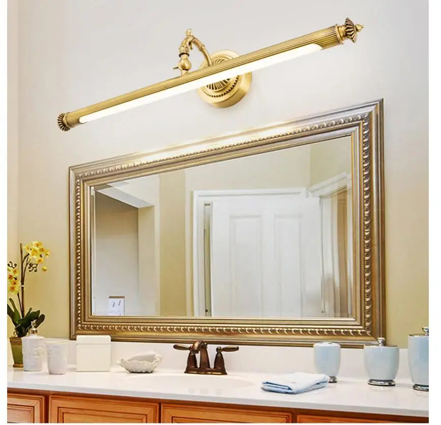 48CM/63CM/78CM Bathroom Mirror Lamp Waterproof Retro Coppe Cabinet Vanity Mirror Lights Led Wall Light Lamp LED Light Wall Lamp