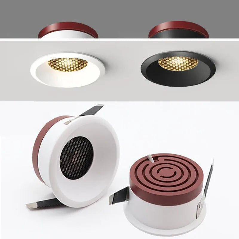 Ultra-Thin LED Recessed Spotlight - Anti-Glare Dimmable Ceiling Downlight