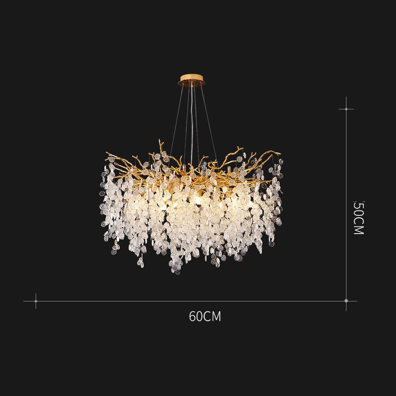 Nordic Crystal Luxury LED Chandelier Lighting Home Decoration LOFT Villa Lustre Living Room Hotel Hall Art Indoor Decor Lighting