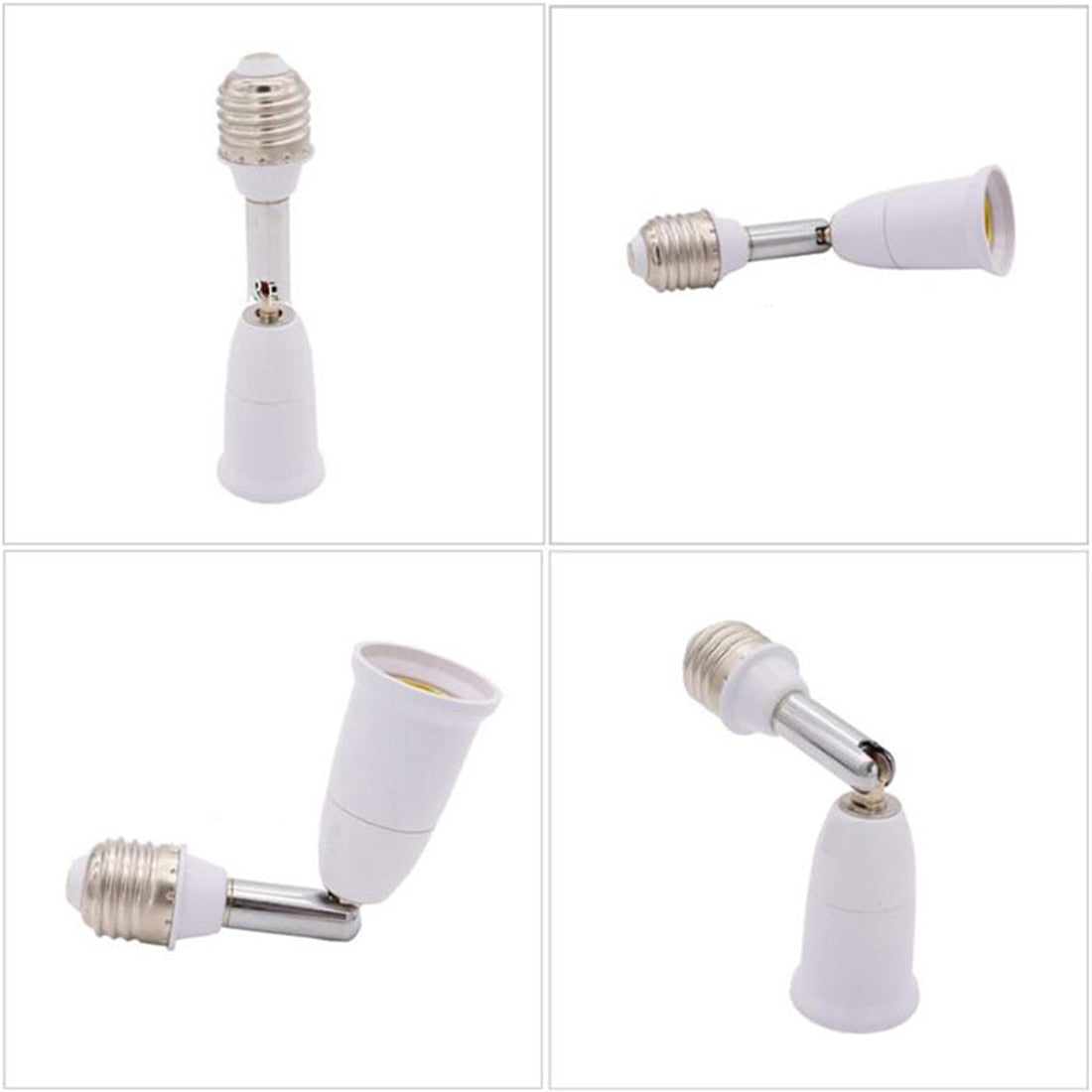 Flexible Position Holder Extender for E27 Socket Adjustable E27 to E27 Base Converter for Screw Bulb Extension Adapter