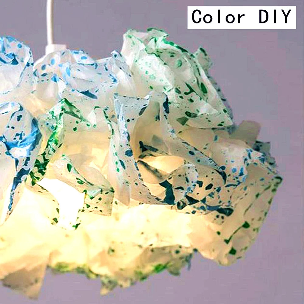 42x42/60x40/85x54cm Art DIY Cloud Lamp Shade Flower Light Ceiling Lampshade Decor Chandelier Pendant Living Room Bedroom Bar Use
