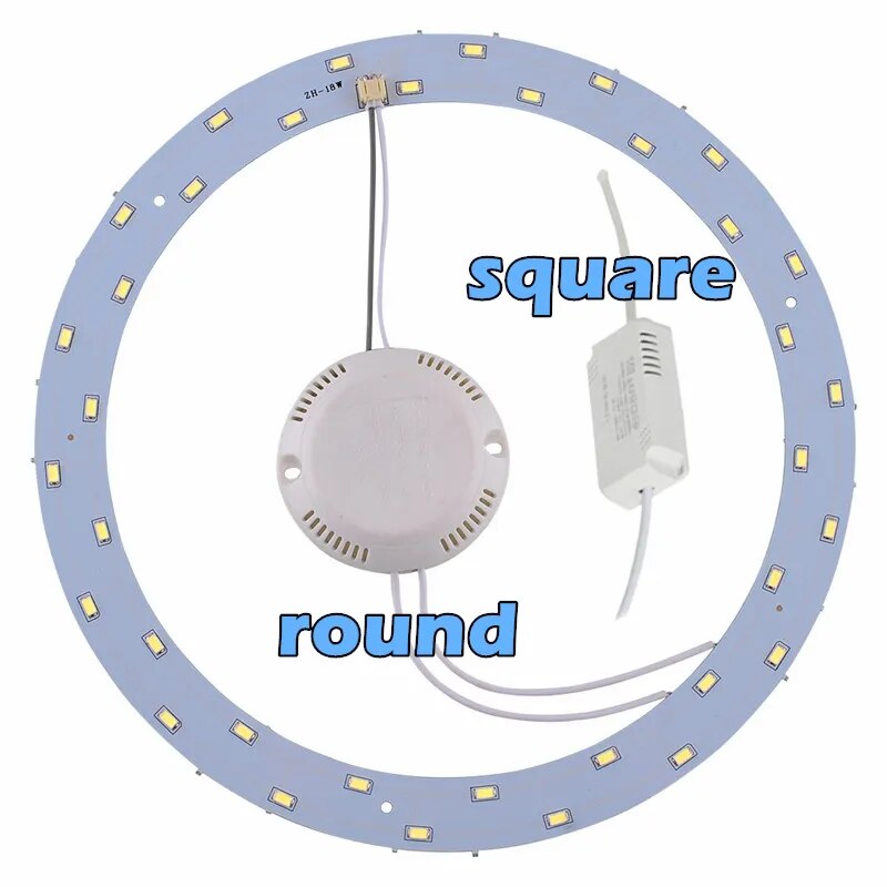 Ring Panel Circle Light 12W 24Leds Round Ceiling Board AC220V SMD 5730 Circular Lamp Pure White For Dining Room Source