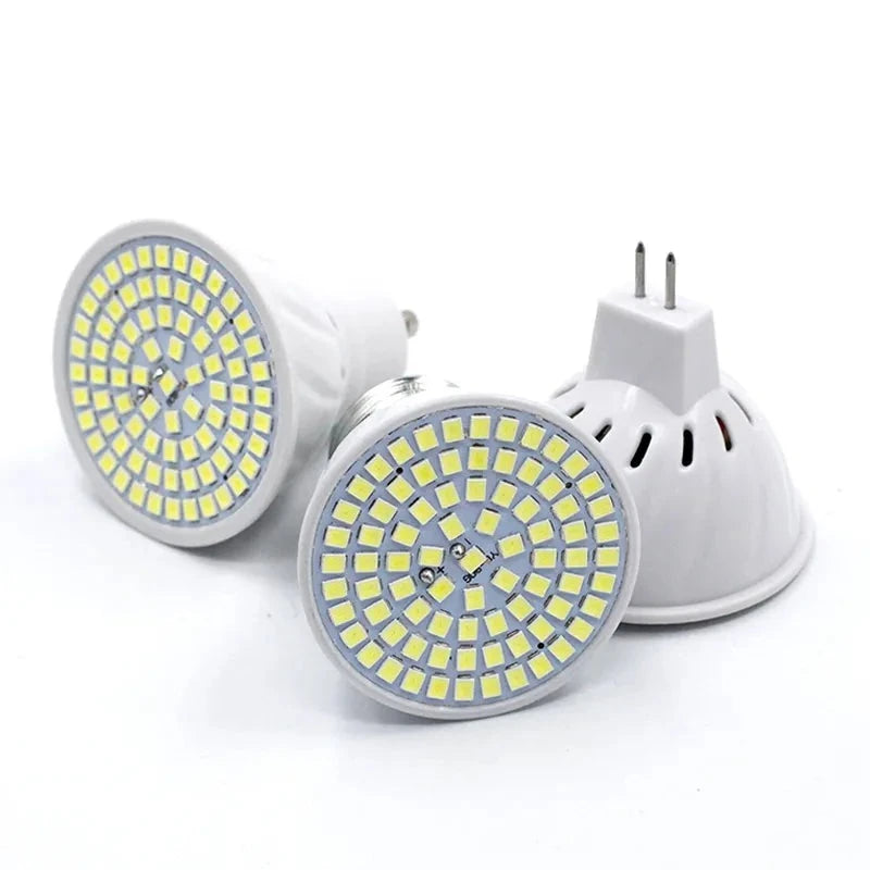 GU10 E27 E14 Lampasas LED Bulb 220V 240V Bombillas LED Lamp 48 60 80 LED Spotlight 2835 SMD Lampasas light
