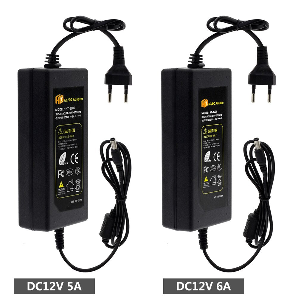 DC12V Adapter AC100-240V Lighting Transformers Output DC12V 1A 2A 3A 5A 6A 8A 10A EU / US Plug Power Supply for LED Strip