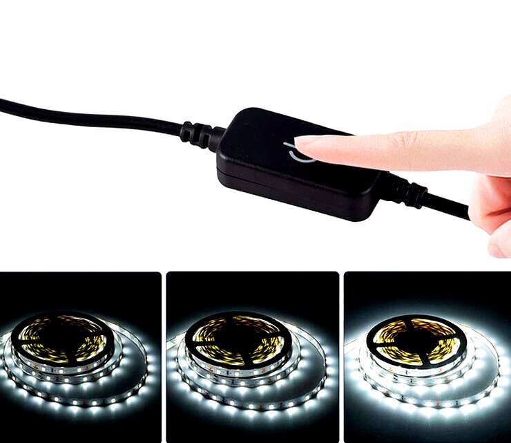 LED Strip Touch Dimmer Brightness Control LED Dimmer Switch 1keys Dimmer 12V-24V Light Switch Adjustment 3528 5050 5630