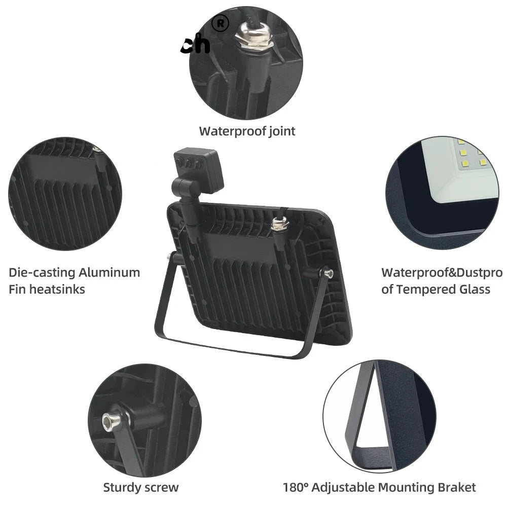 LED PIR motion sensor LED Flood Light Outdoor Led Spotlight LED Projector 220V 100W 50W 30W 20W 10W Outdoor lamp motion detector