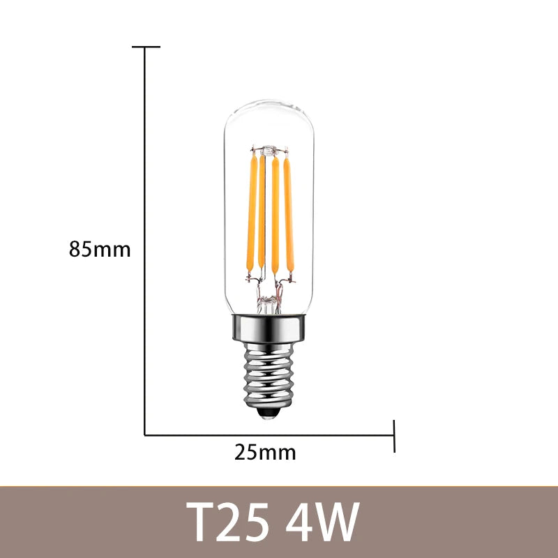 Vintage LED Filament Bulbs C7 C35 T20 G40 - 4W 6W Dimmable E14 E12 Decorative Ampoule