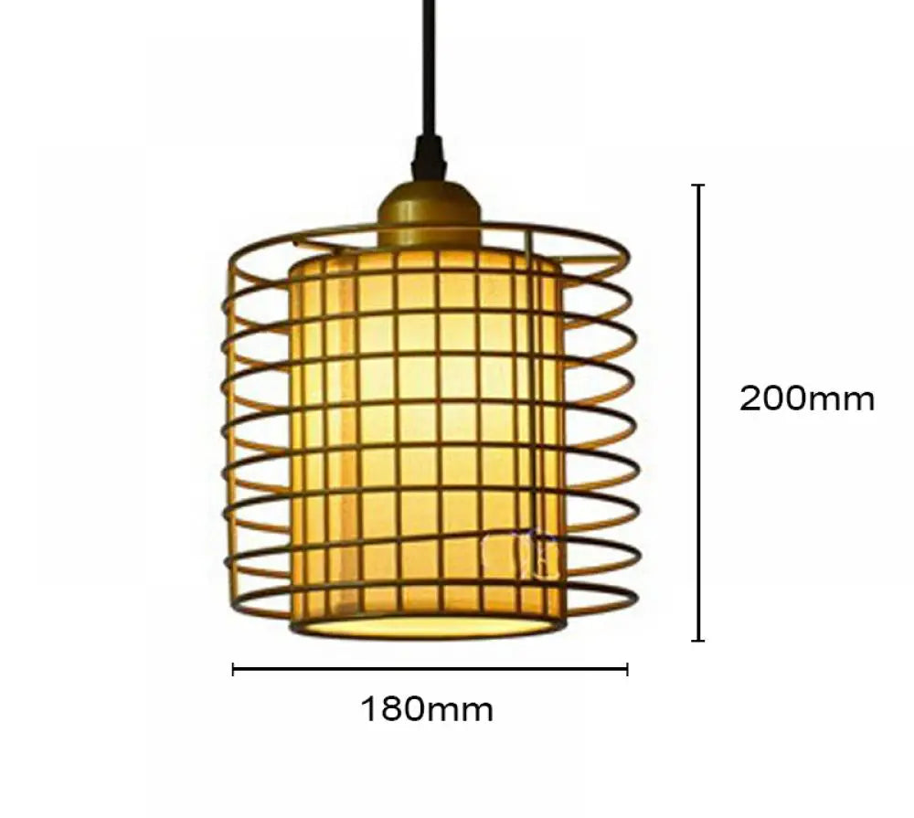 Industrial Metal Wire Cage Pendant Light Plug In Vintage Edison Swag Hanging Light with On/off Switch Pendant Lighting (Gold)