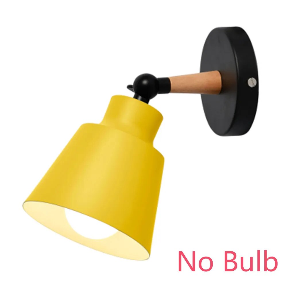 ASCELINA Hot Nordic Style Indoor Lighting LED Wall Lamp Modern Wooden Bedroom Bracket Light Household Living Room Bathroom Lamp