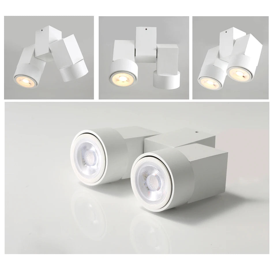 Surface Mounted Ceiling Downlight double spot LED lamps Replaceable GU10 Kitchen Living room Decor Square lamp Lighting for home