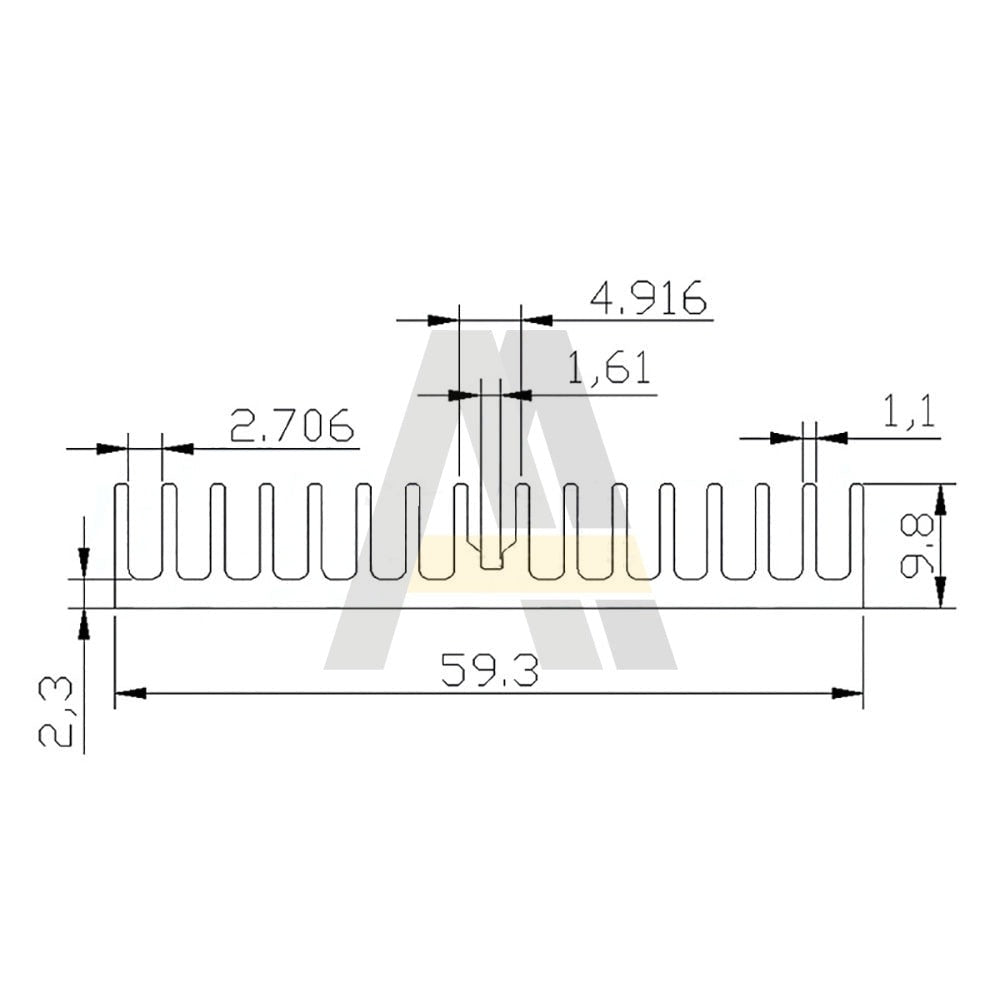 100X60X10mm Hot Aluminum Alloy Heatsink Cooling Pad For High Power LED IC Chip Cooler Radiator Heat Sink for LED COB Light
