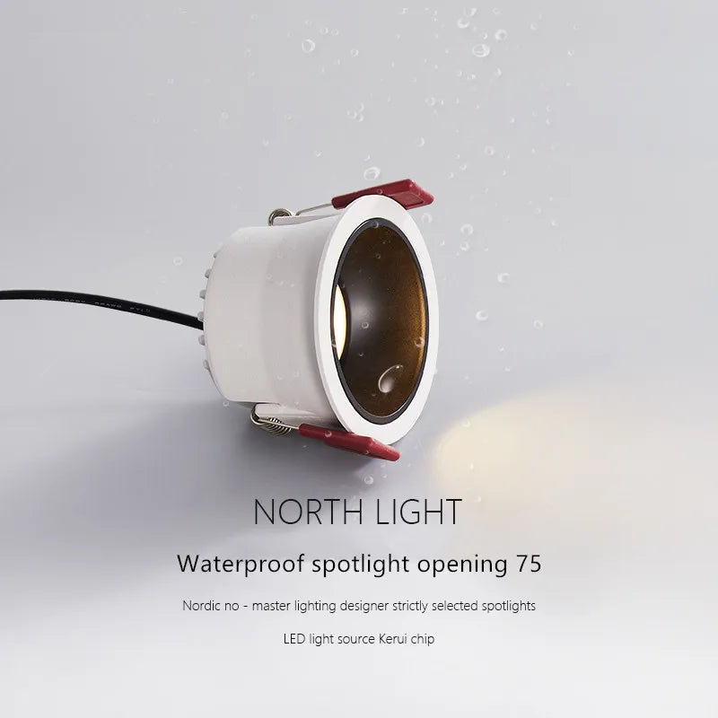IP65 COB Waterproof Spotlight Recessed 5 Colors and 3 Emitting Colors