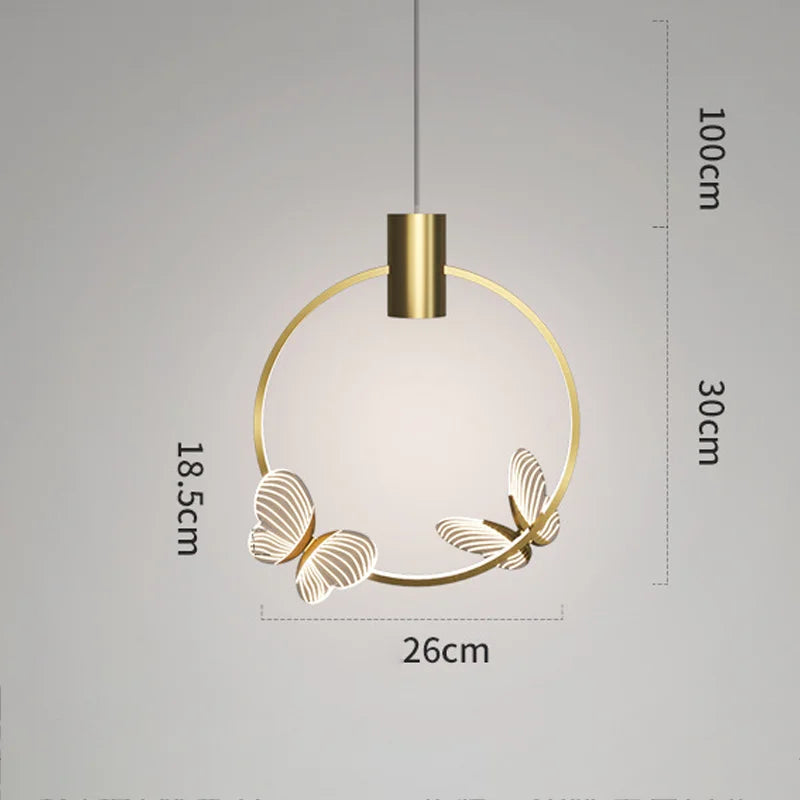 Butterfly LED Pendant Wall Lights Nordic Indoor Lighting Ceiling Lamp Bedside Lamp Hanging Lamps Modern Living Room Decoration