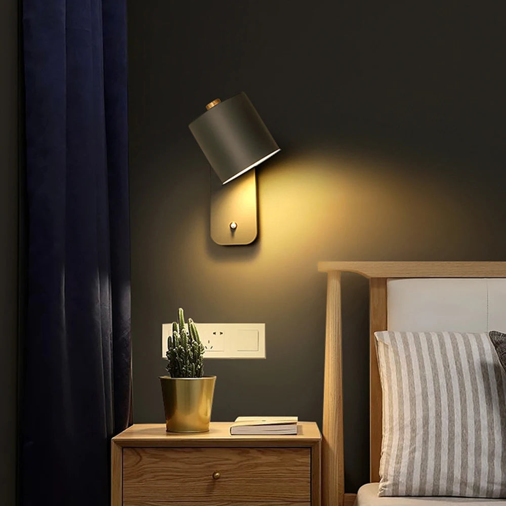 Led Wall Lamps Indoor Lights Staircase Lighting Nordic Modern Bedroom Sconce Home Decors For Living Room With Switch Wall Lamp