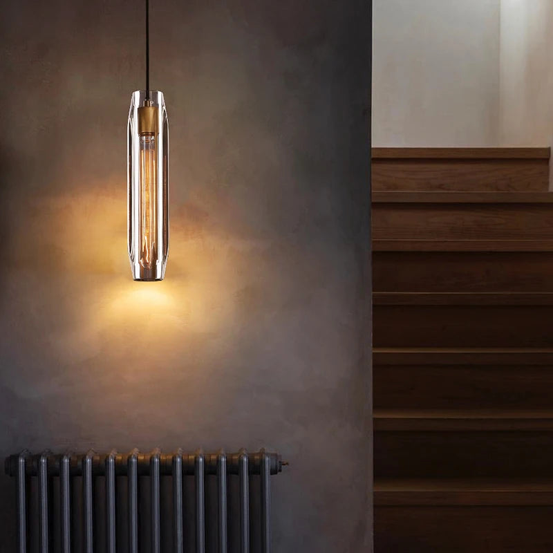 Luxury Pure Copper Crystal Pendant lamp Indoor living room dining room bar counter bedroom bedside hanging lamp