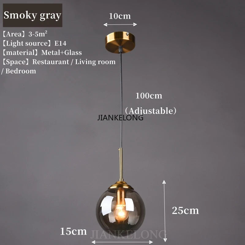 Modern Luxury Glass Chandelier - Nordic Metal LED Pendant Light