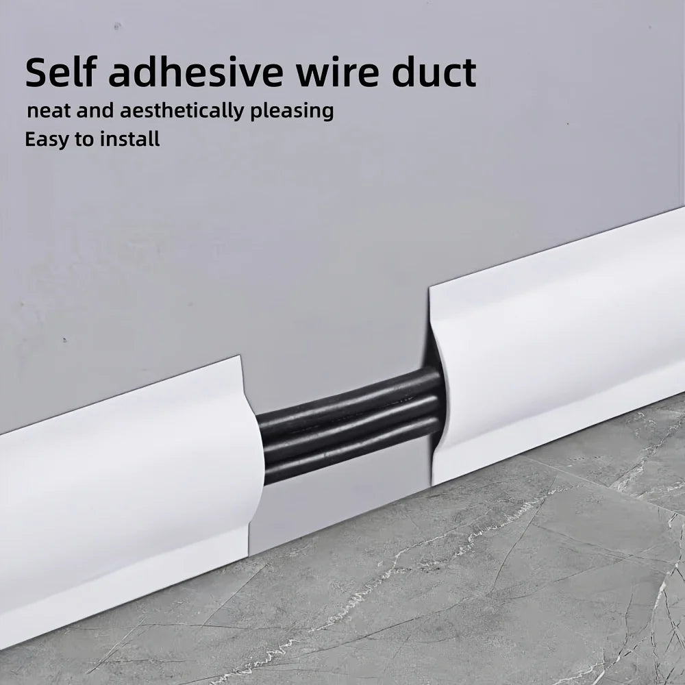Self-Adhesive PVC Cable Protector Cover - Flexible Wear-Resistant Cord Organizer